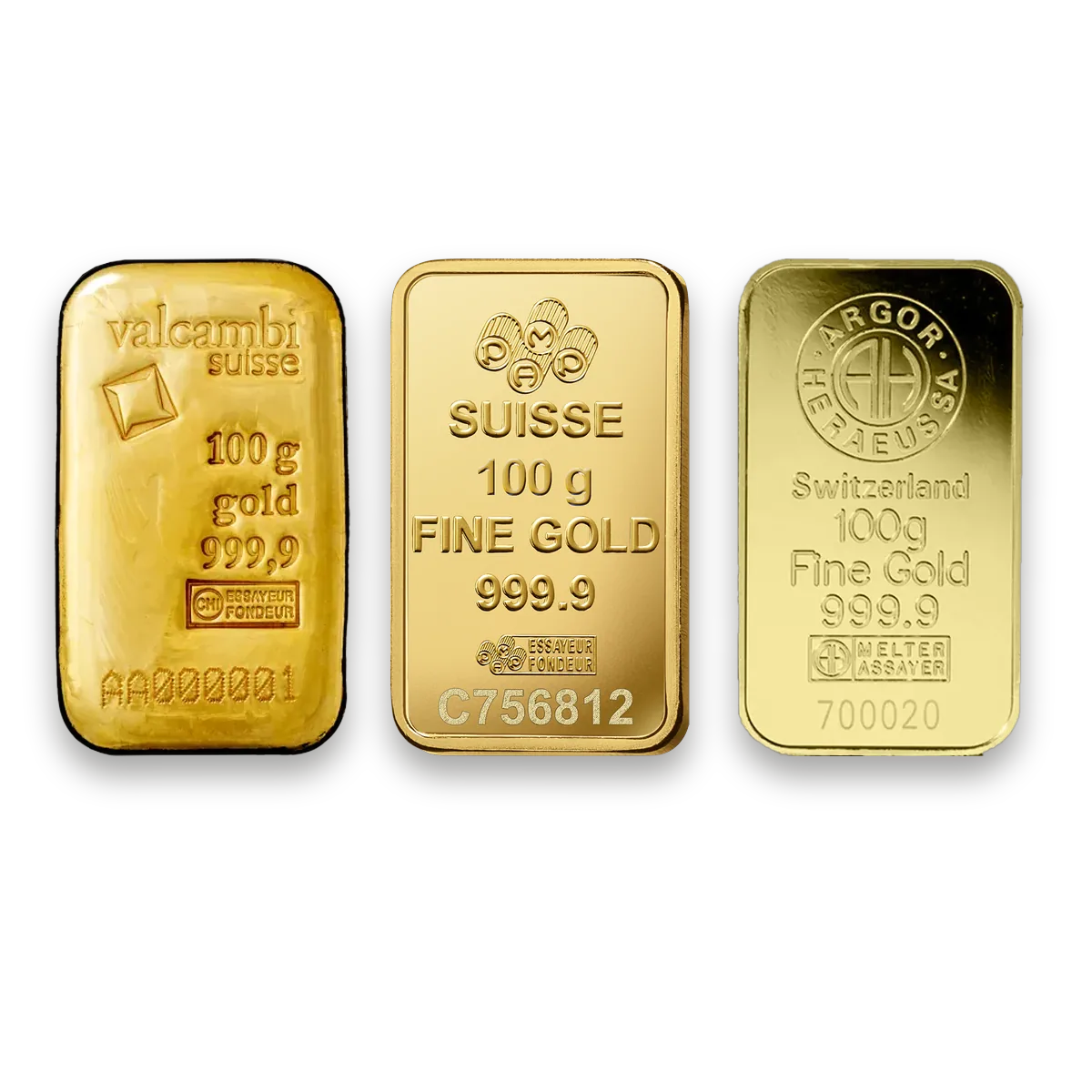 Gold bar 100 g · Front