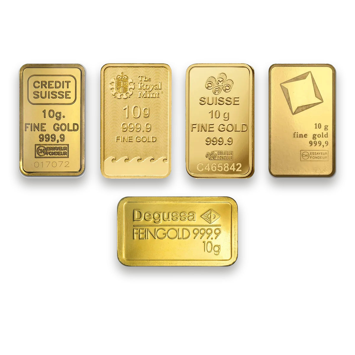 Gold bar 10 g · Front