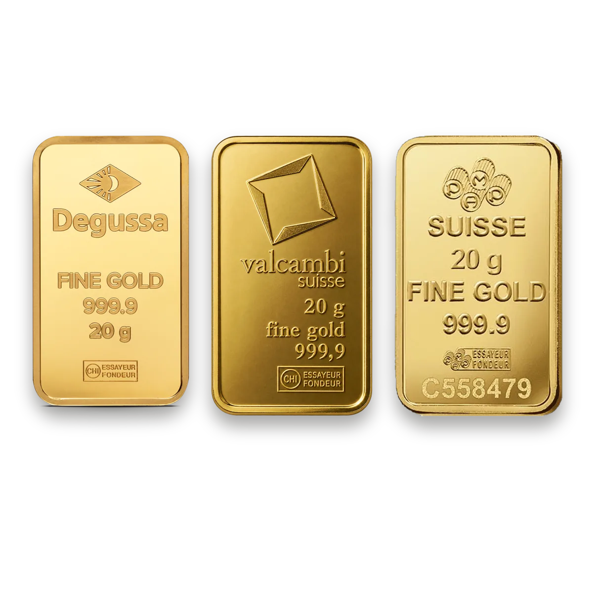 Gold bar 20 g · Front