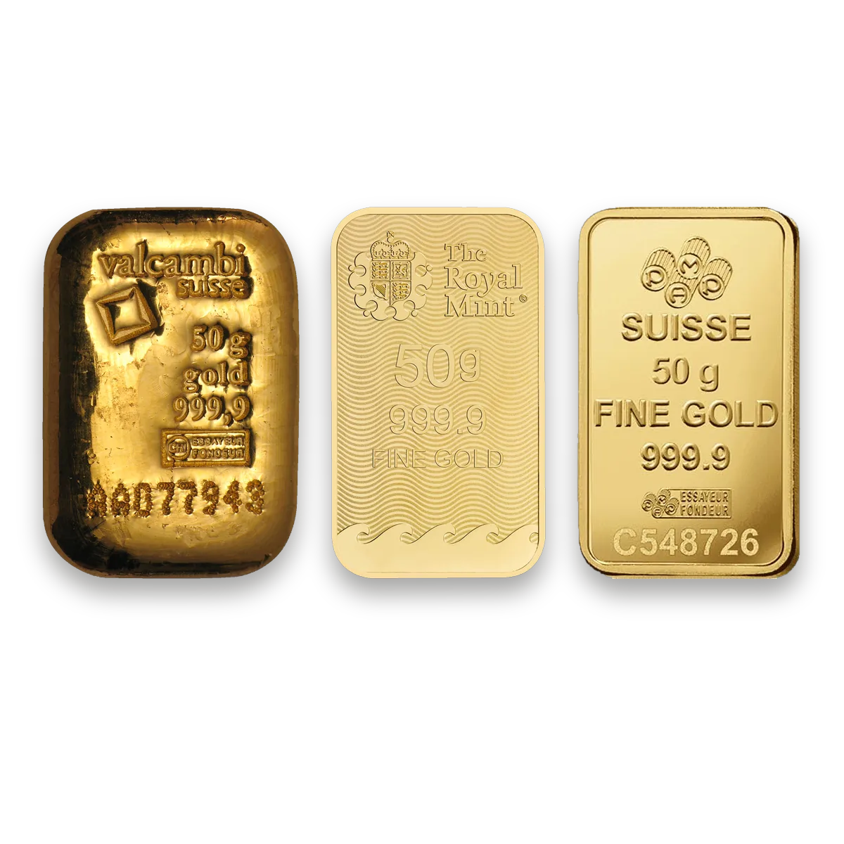 Gold bar 50 g · Front