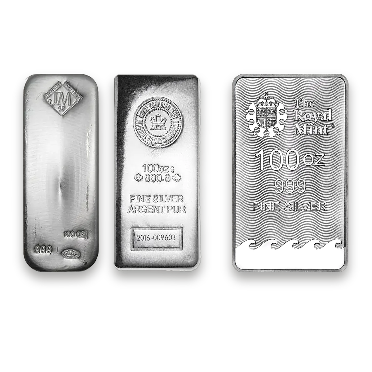 Silver bar 100 oz · Front
