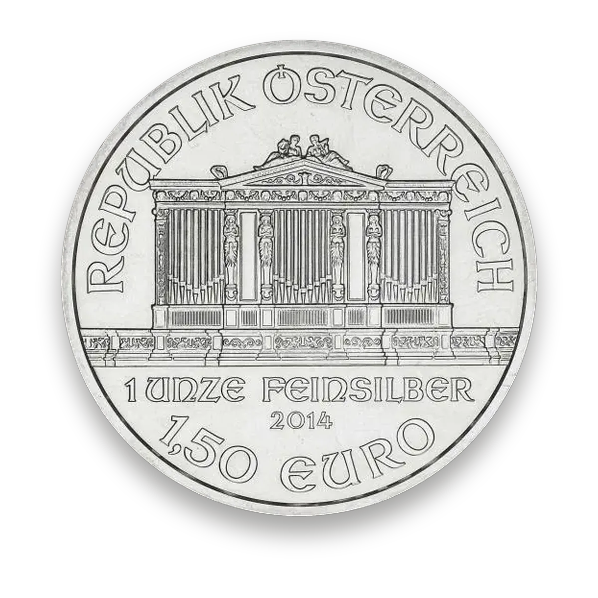 Silver Vienna Philharmonic 1 oz · Back